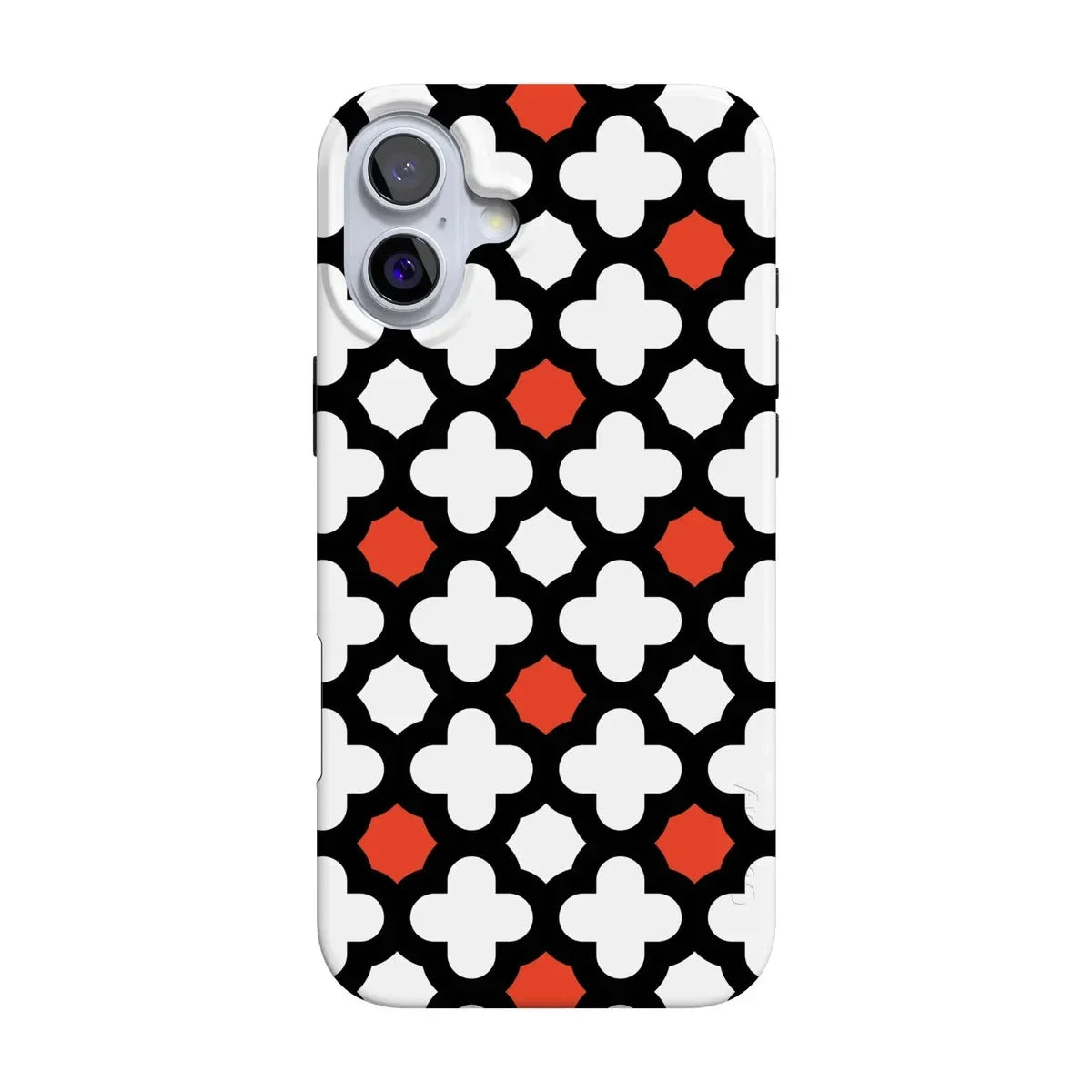 Red Lattice Tile | High Contrast Design Case Phone Case Casetry Classic + MagSafe® iPhone 16