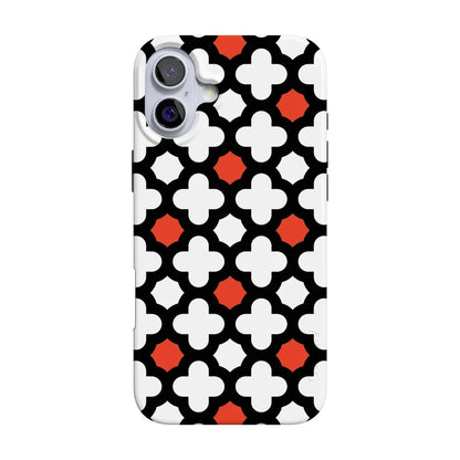 Red Lattice Tile | High Contrast Design Case Phone Case Casetry Classic + MagSafe® iPhone 16