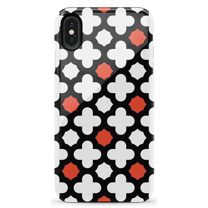 Red Lattice Tile | High Contrast Design Case Phone Case Casetry Essential iPhone XS Max