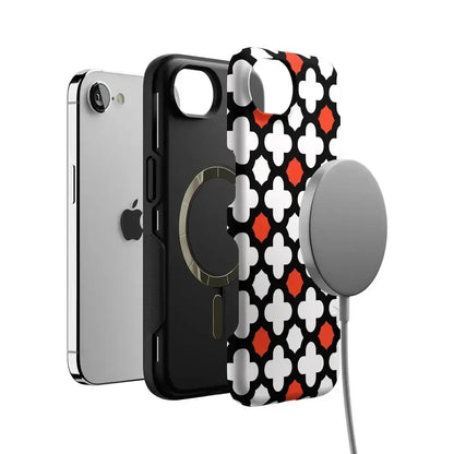 Red Lattice Tile | High Contrast Design Case Phone Case Casetry