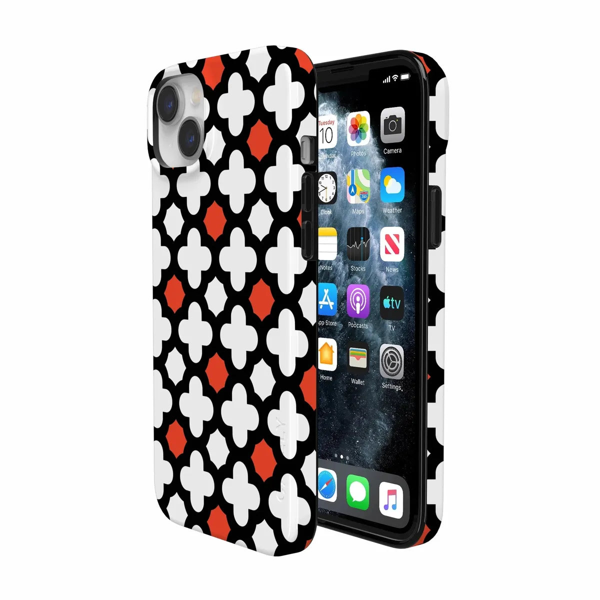 Red Lattice Tile | High Contrast Design Case Phone Case Casetry