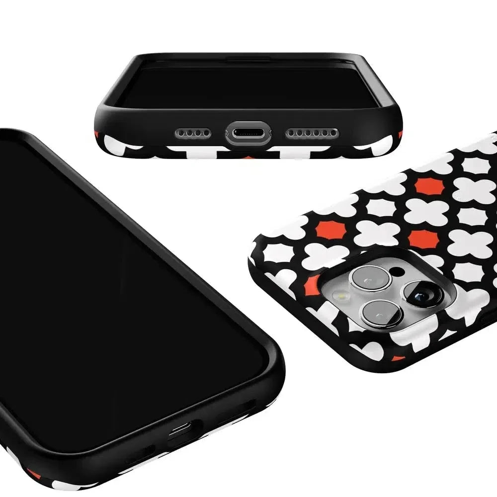 Red Lattice Tile | High Contrast Design Case Phone Case Casetry
