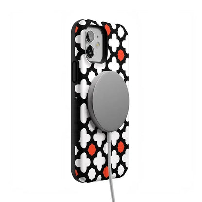 Red Lattice Tile | High Contrast Design Case Phone Case Casetry