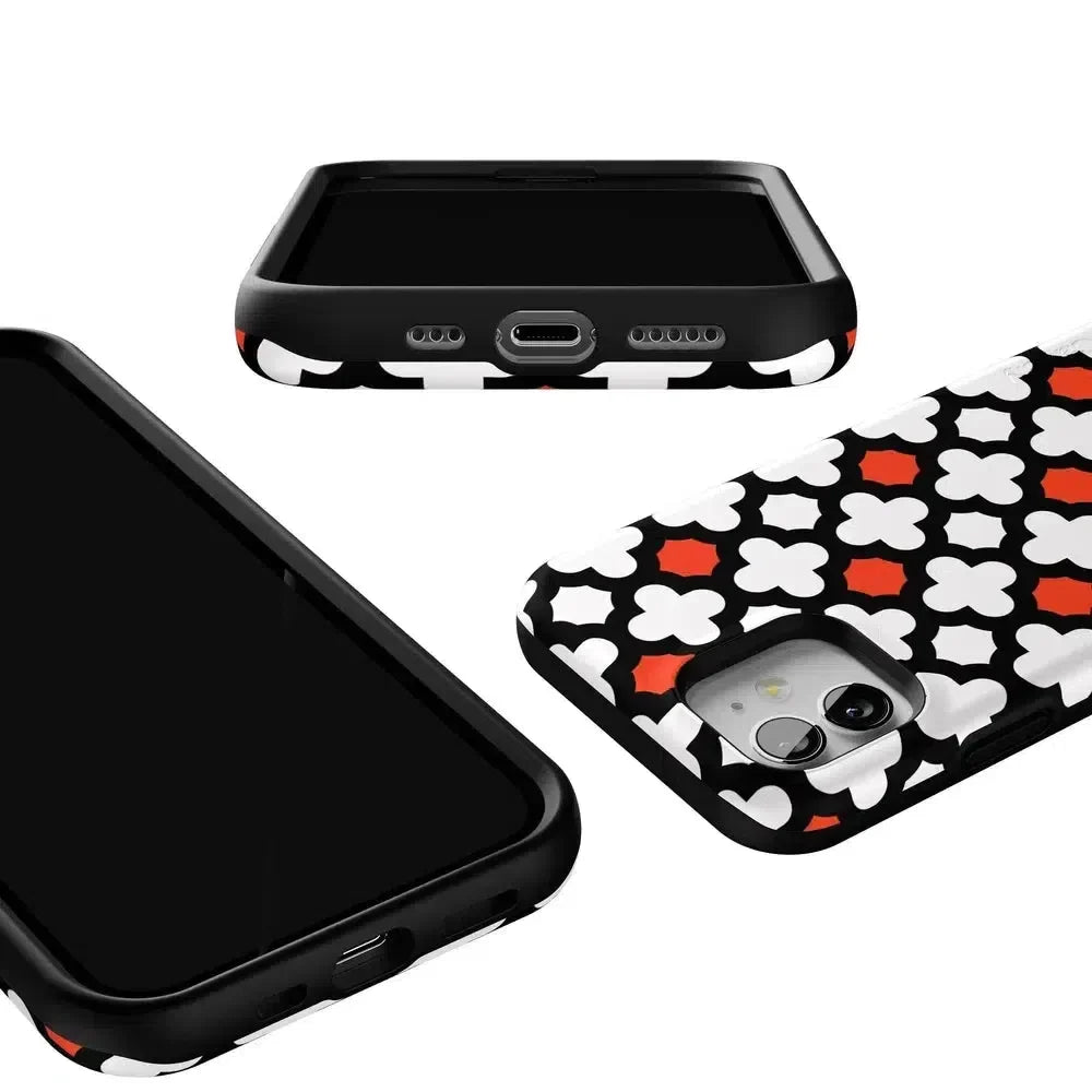 Red Lattice Tile | High Contrast Design Case Phone Case Casetry