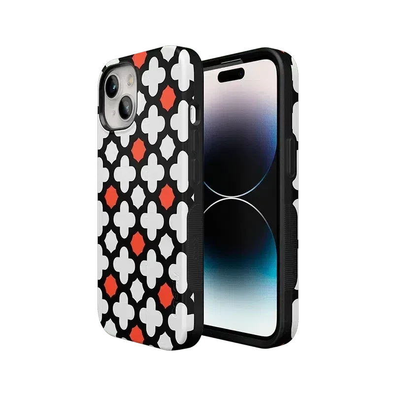 Red Lattice Tile | High Contrast Design Case Phone Case Casetry