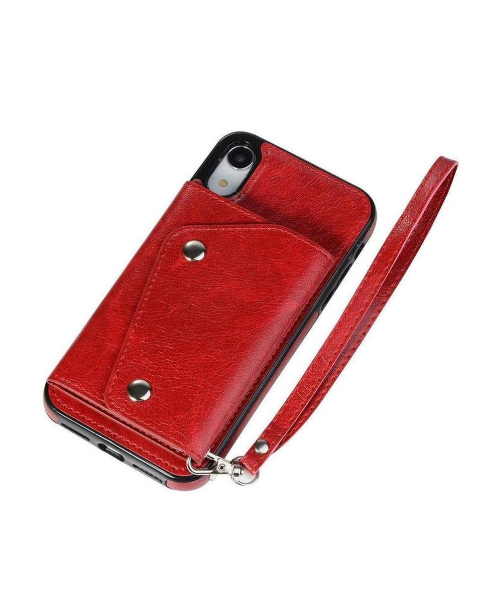 Red Vegan Leather | Wallet Case iPhone Case get.casely