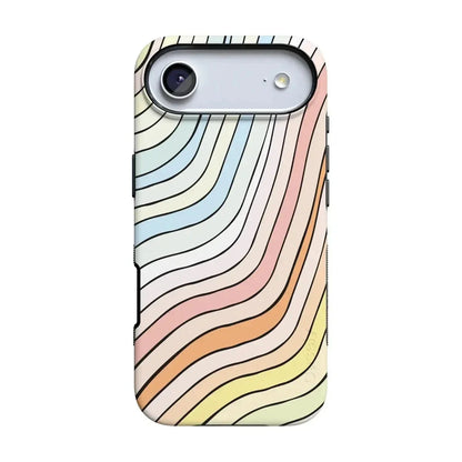 Ride The Wave | Pastel Rainbow Lined Case iPhone Case get.casely Bold Flex + MagSafe® iPhone 17 Air