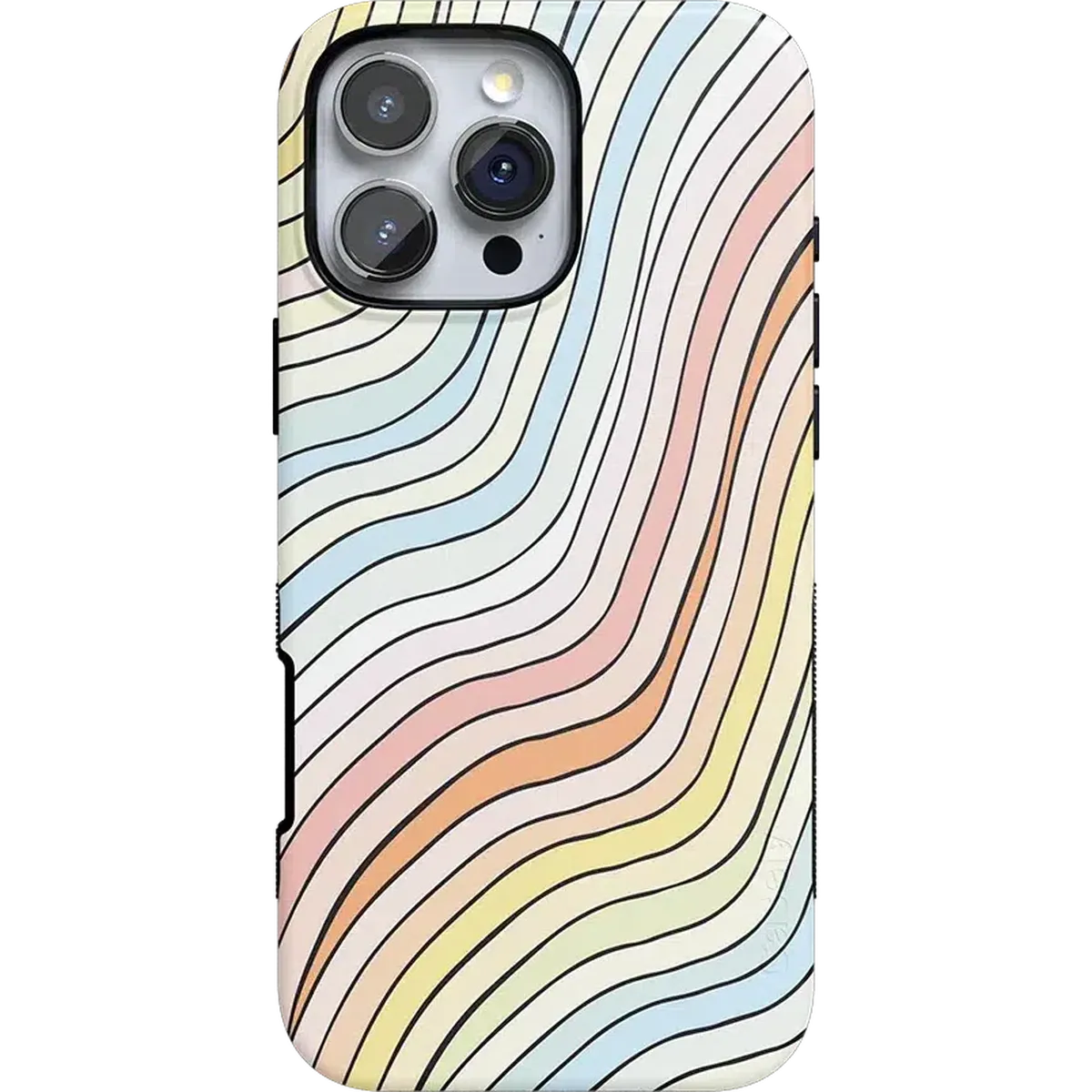 Ride The Wave | Pastel Rainbow Lined Case iPhone Case get.casely Bold + MagSafe® iPhone 16 Pro Max