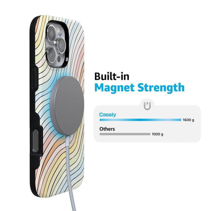 Ride The Wave | Pastel Rainbow Lined Case iPhone Case get.casely