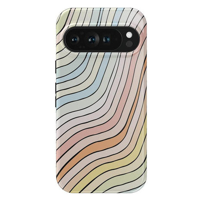 Ride The Wave | Pastel Rainbow Lined Google Pixel Case Google Pixel Case Casetry Essential Google Pixel 9 Pro