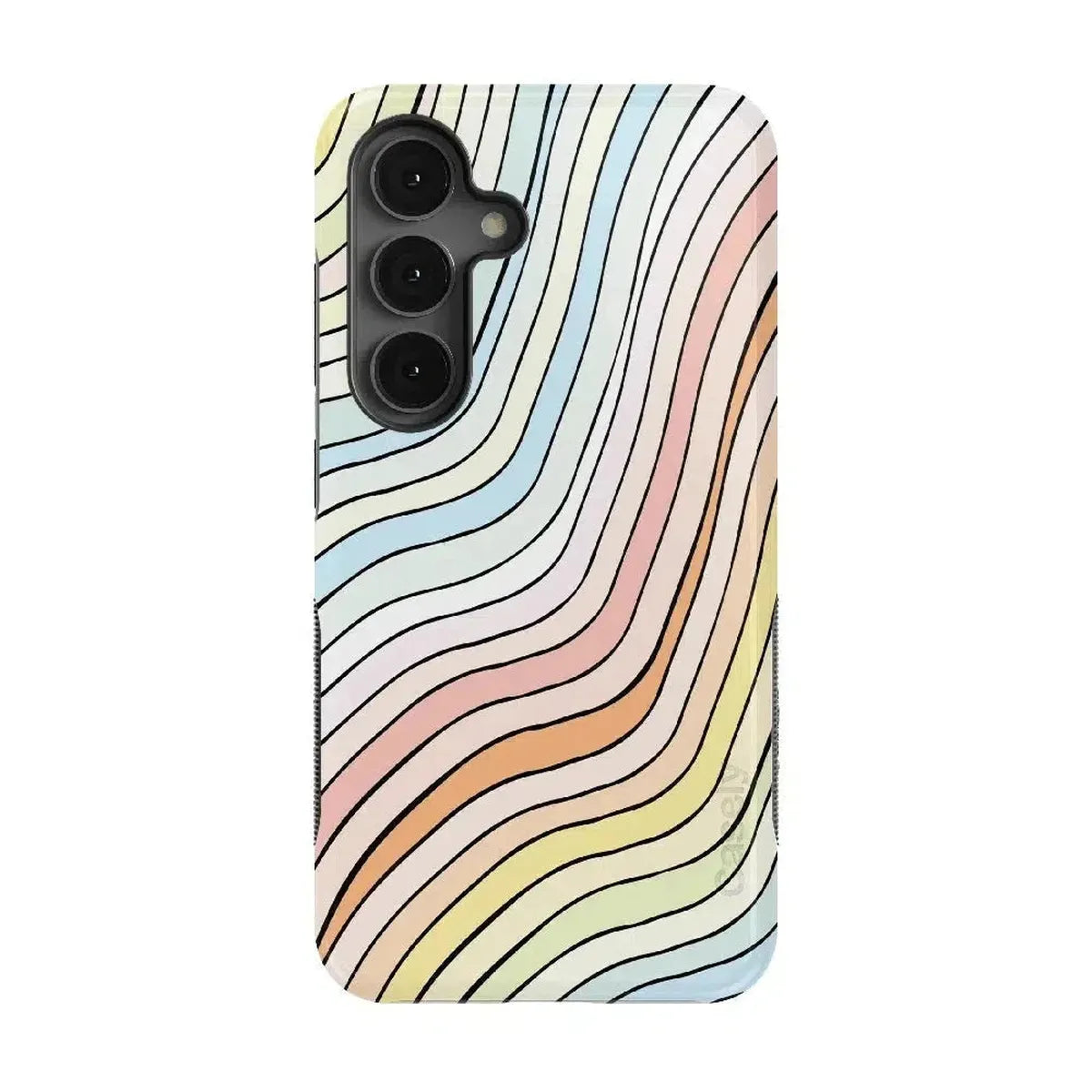 Ride The Wave | Pastel Rainbow Lined Samsung Case Samsung Case Casetry Bold Flex + MagSafe® Galaxy S25