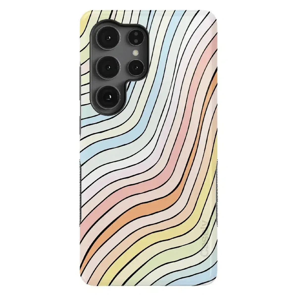 Ride The Wave | Pastel Rainbow Lined Samsung Case Samsung Case Casetry Bold Flex + MagSafe® Galaxy S25 Ultra