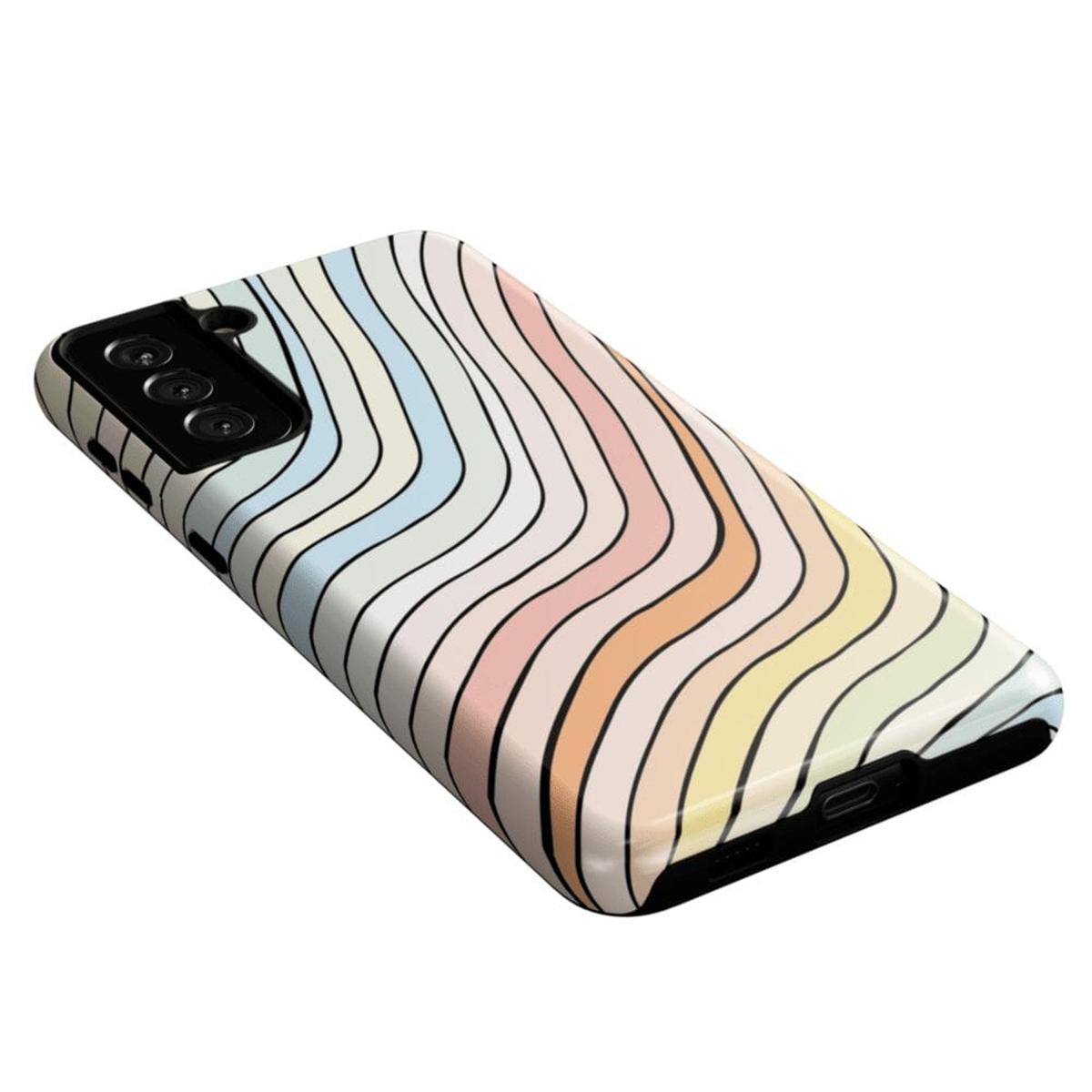 Ride The Wave | Pastel Rainbow Lined Samsung Case Samsung Case Casetry