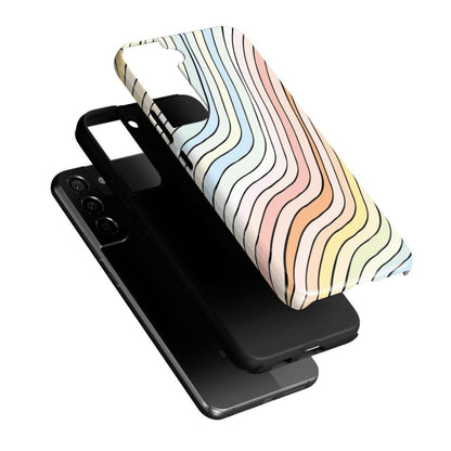 Ride The Wave | Pastel Rainbow Lined Samsung Case Samsung Case Casetry