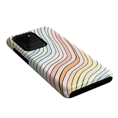 Ride The Wave | Pastel Rainbow Lined Samsung Case Samsung Case Casetry