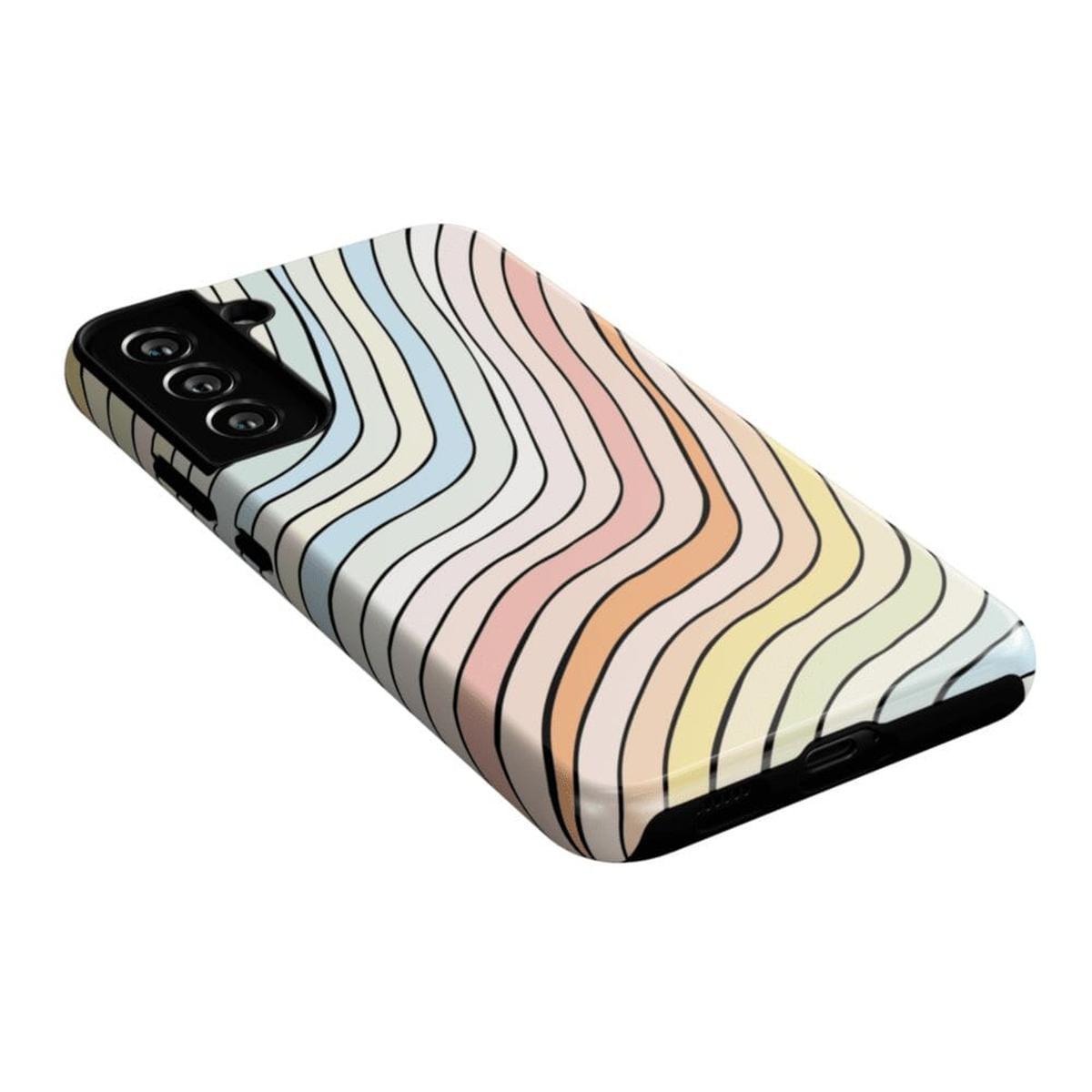 Ride The Wave | Pastel Rainbow Lined Samsung Case Samsung Case Casetry