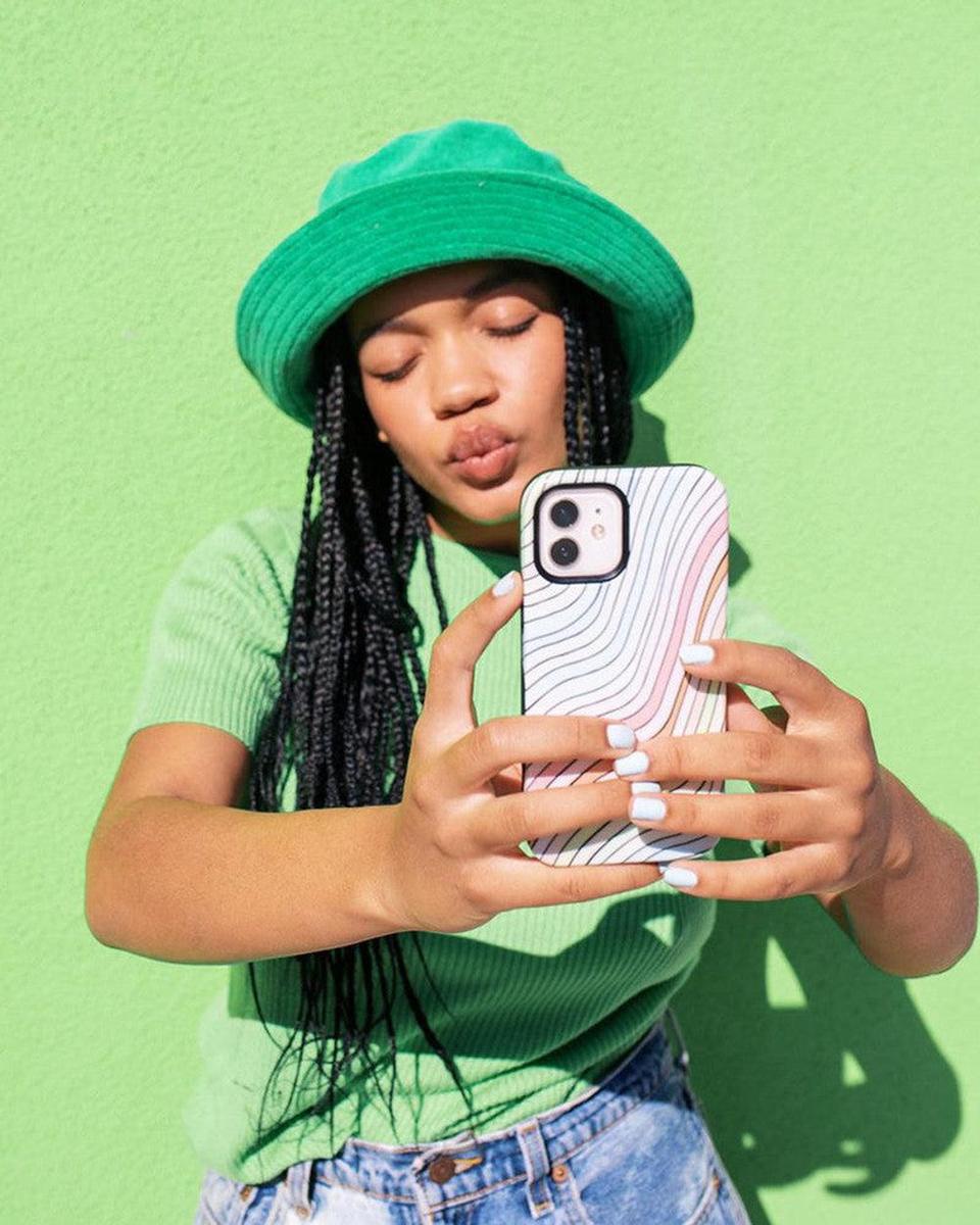 Ride The Wave | Pastel Rainbow Lined Samsung Case Samsung Case get.casely