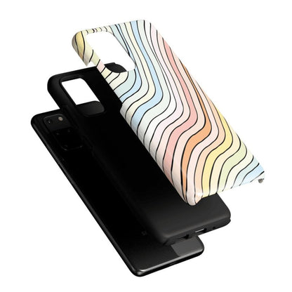 Ride The Wave | Pastel Rainbow Lined Samsung Case Samsung Case Casetry