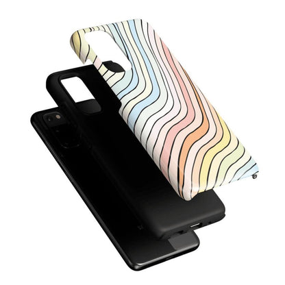 Ride The Wave | Pastel Rainbow Lined Samsung Case Samsung Case Casetry
