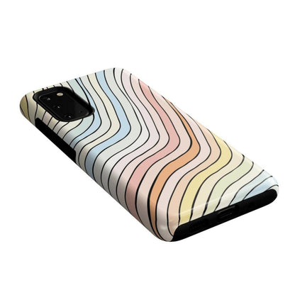 Ride The Wave | Pastel Rainbow Lined Samsung Case Samsung Case Casetry