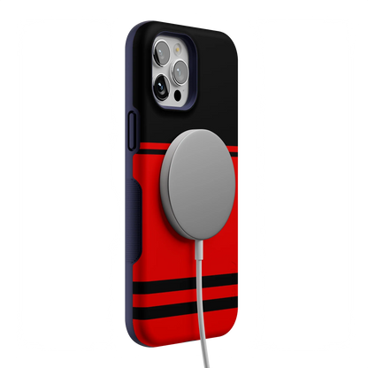 Storm Warning | Black & Red Stripes Case