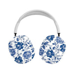 Rose to Fame | Blue & White Rose Floral AirPods Max Case AirPods Case Casetry AirPods Max Case