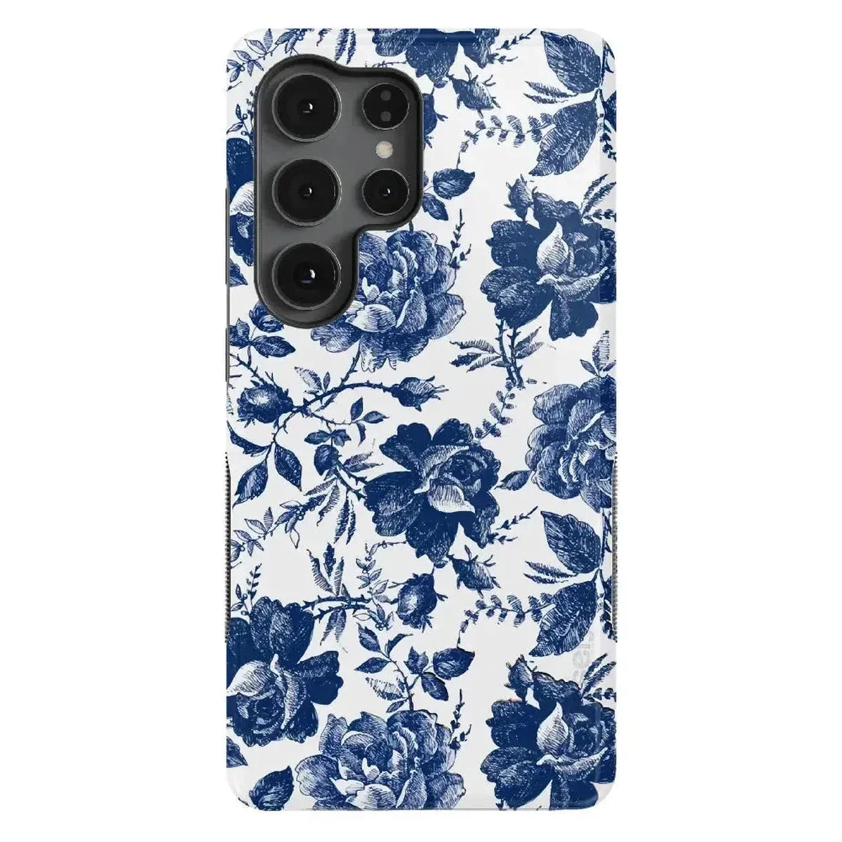 Rose to Fame | Blue & White Rose Floral Samsung Case Samsung Case Casetry Bold Flex + MagSafe® Galaxy S25 Ultra