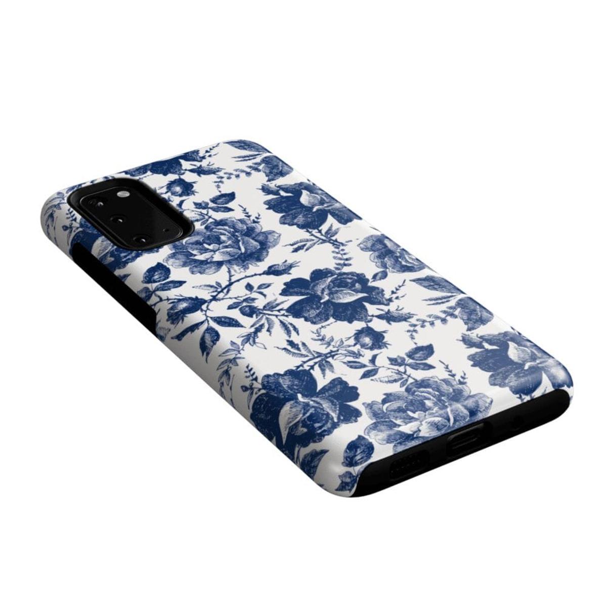 Rose to Fame | Blue & White Rose Floral Samsung Case Samsung Case Casetry