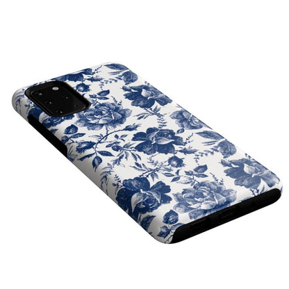 Rose to Fame | Blue & White Rose Floral Samsung Case Samsung Case Casetry