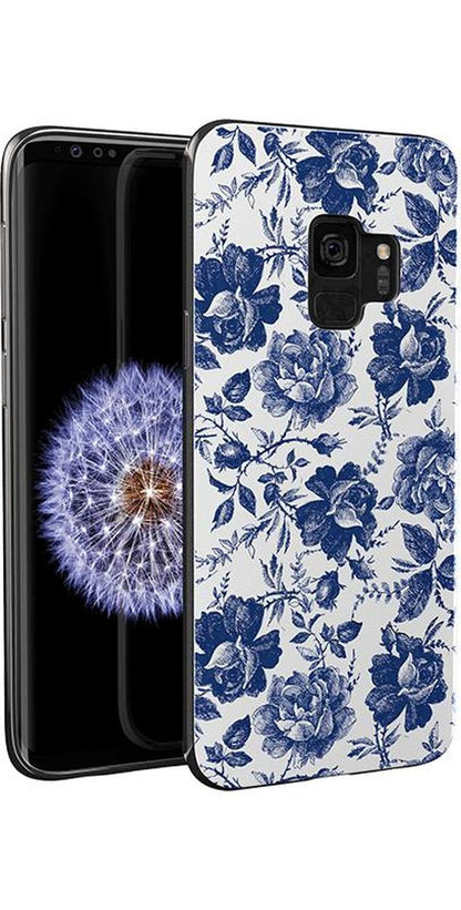 Rose to Fame | Blue & White Rose Floral Samsung Case Samsung Case get.casely