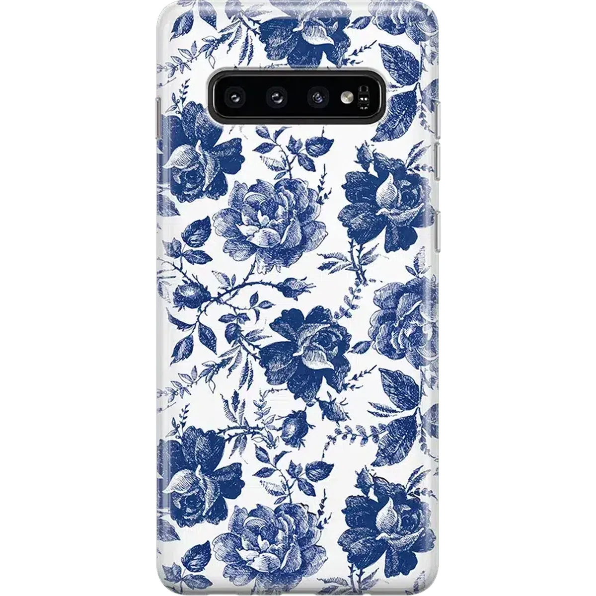 Rose to Fame | Blue & White Rose Floral Samsung Case Samsung Case get.casely