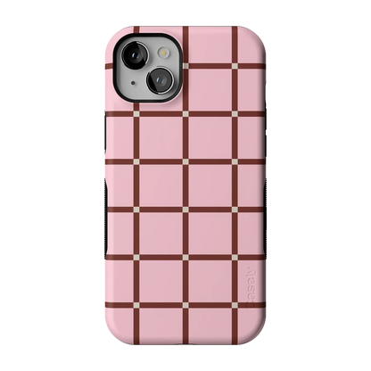 Uptown Gridlock | Pink Checkerboard Case