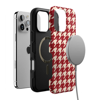 Scarlet Stitch | Red Houndstooth Case