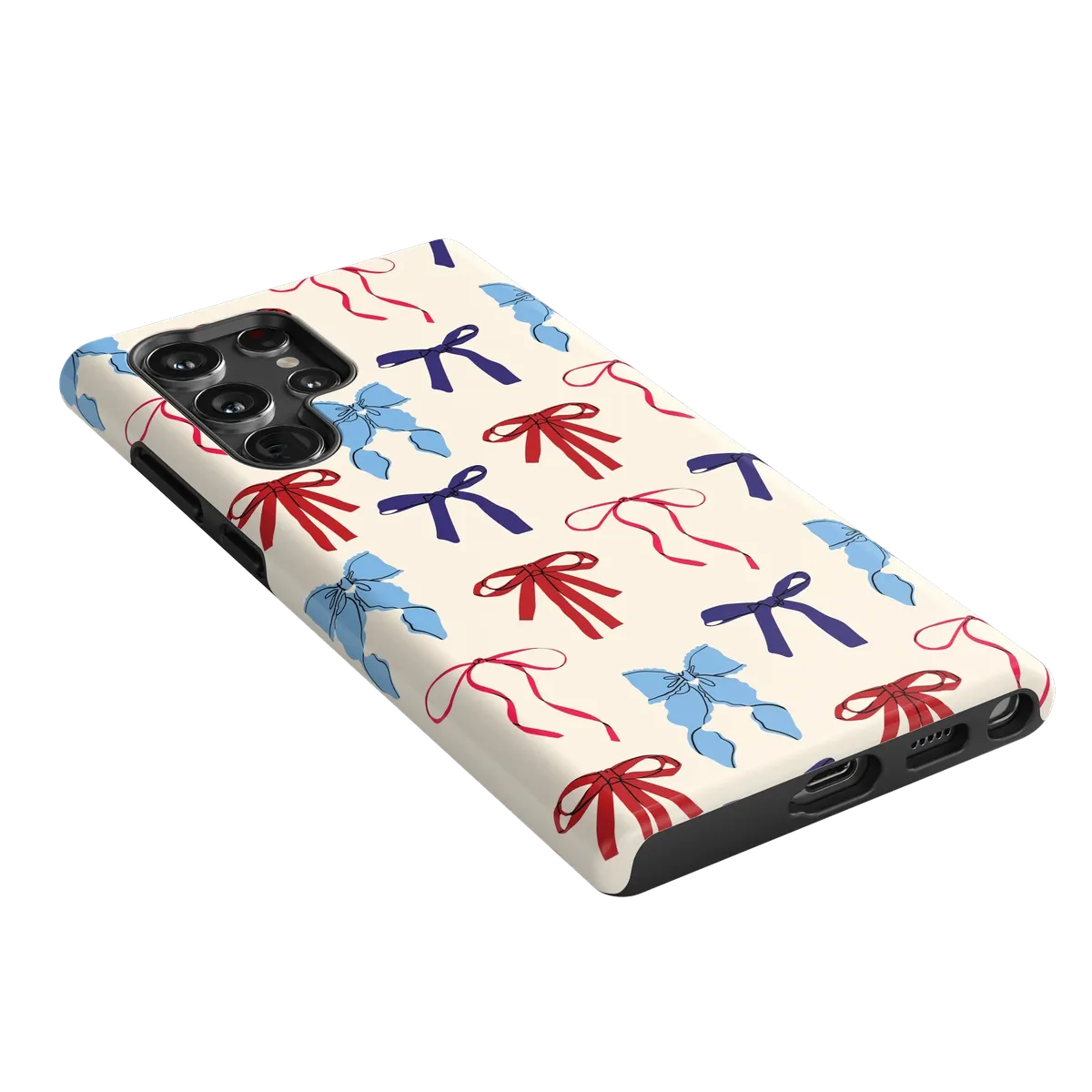 American Girlie | Red White & Blue Bows Case