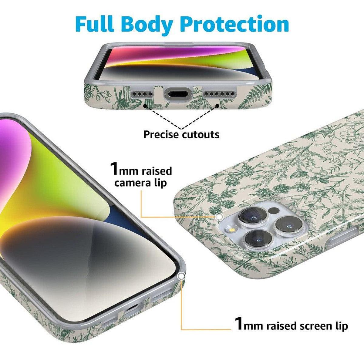 Sage Garden | Green Floral Case iPhone Case get.casely