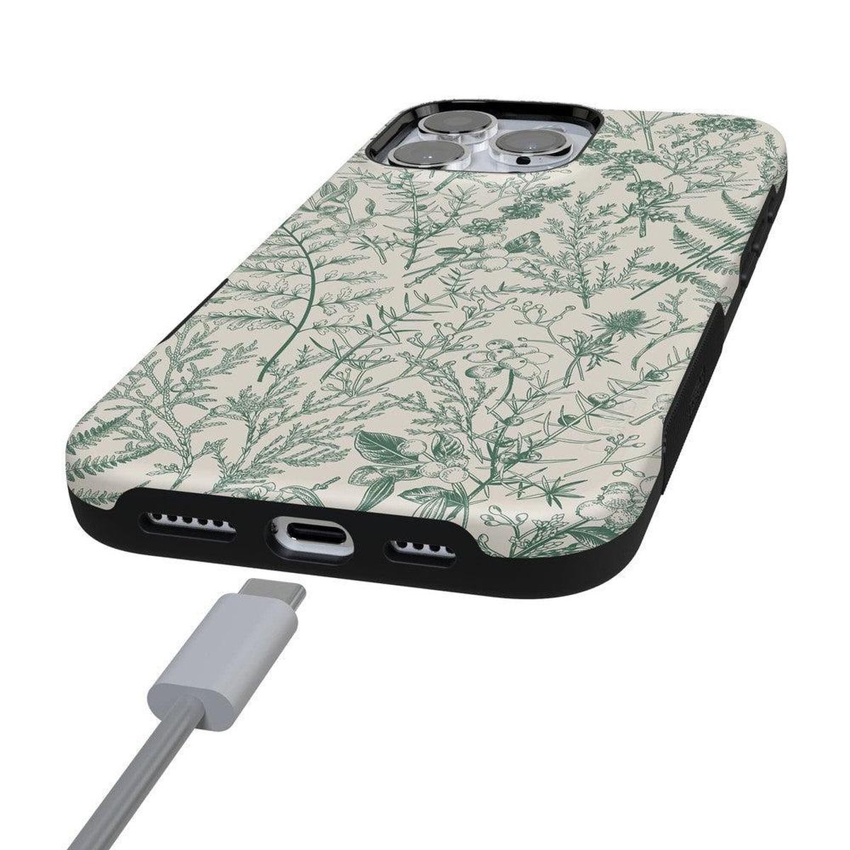 Sage Garden | Green Floral Case iPhone Case get.casely