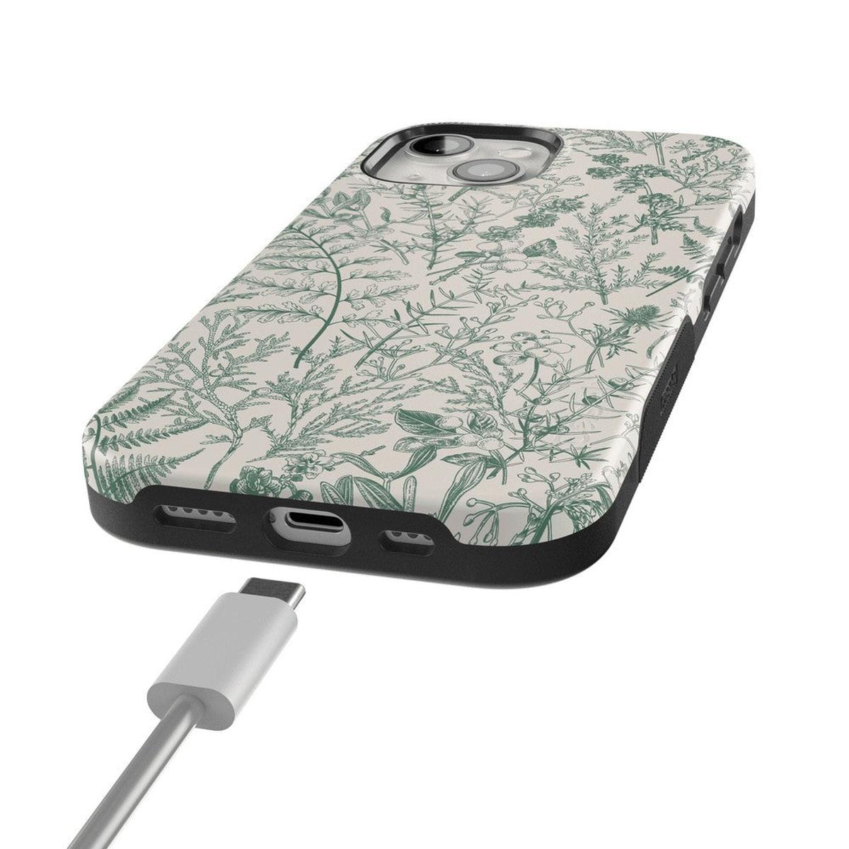 Sage Garden | Green Floral Case iPhone Case get.casely