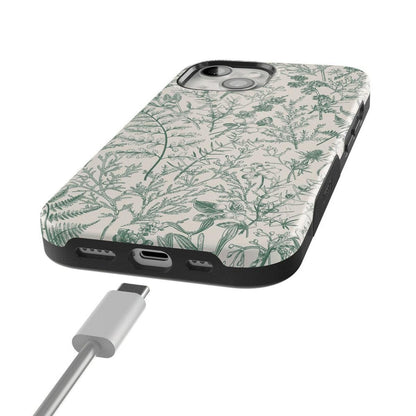 Sage Garden | Green Floral Case iPhone Case get.casely