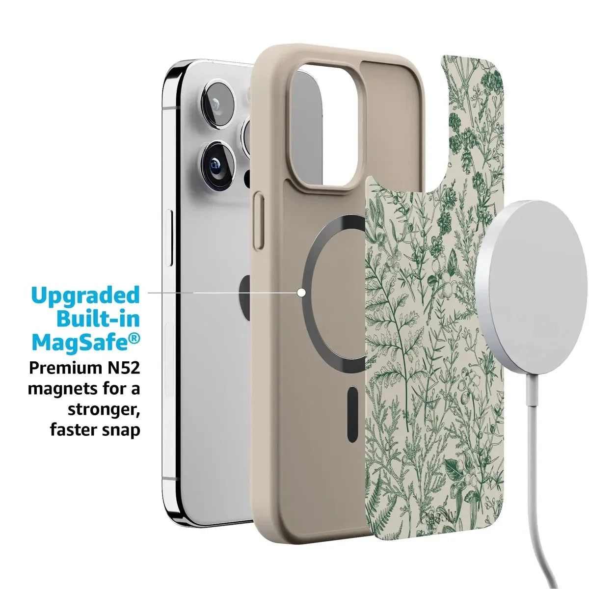 Sage Garden | Green Floral Case iPhone Case get.casely