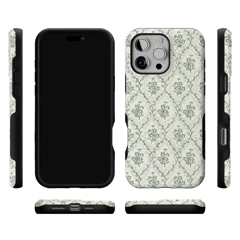 Sage Tapestry | Floral Vines Case iPhone Case get.casely