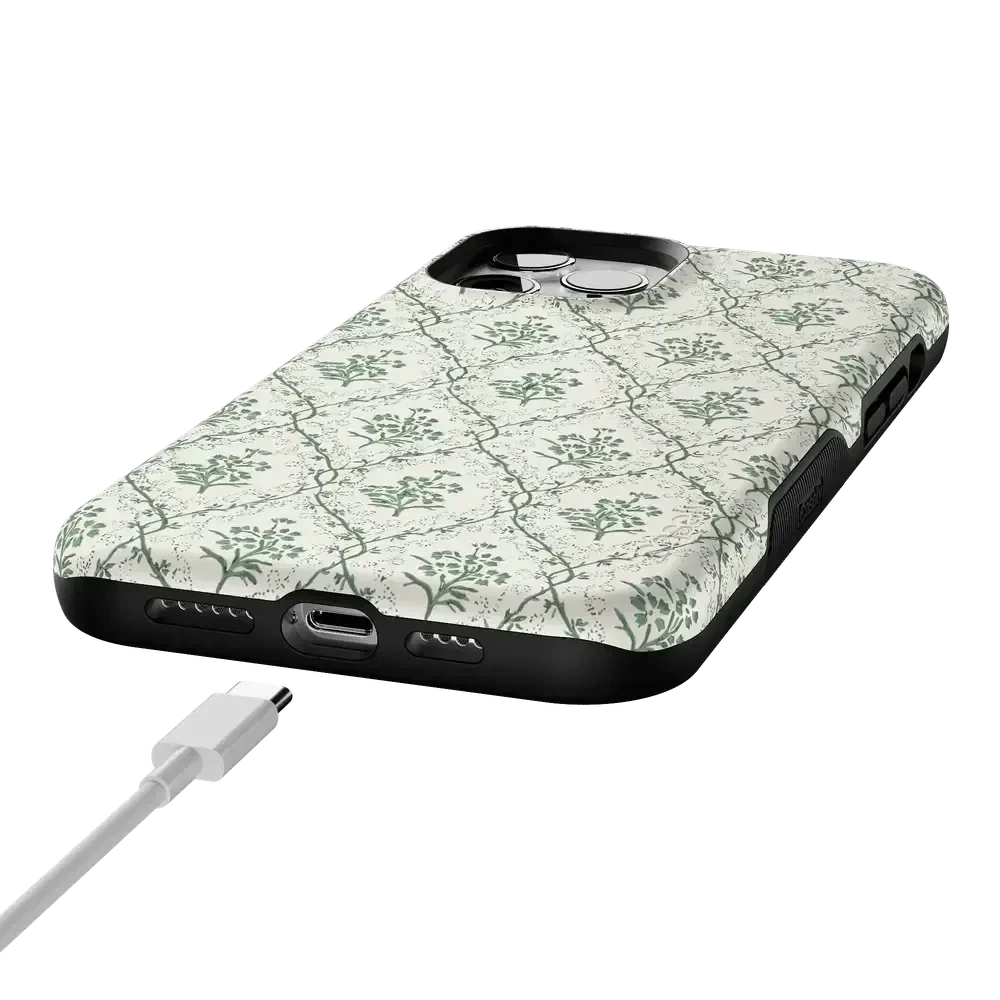Sage Tapestry | Floral Vines Case iPhone Case get.casely