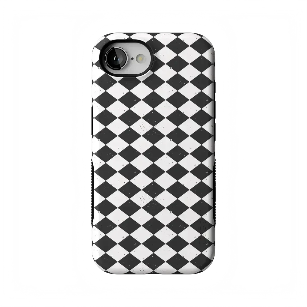 Salem's Hex | Black & White Checkered Case Phone Case get.casely Bold Flex + MagSafe® iPhone 17e