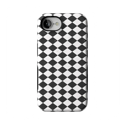 Salem's Hex | Black & White Checkered Case Phone Case get.casely Bold Flex + MagSafe® iPhone 17e