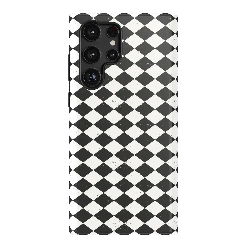 Salem's Hex | Black & White Checkered Case Phone Case get.casely Essential Galaxy S22 Ultra