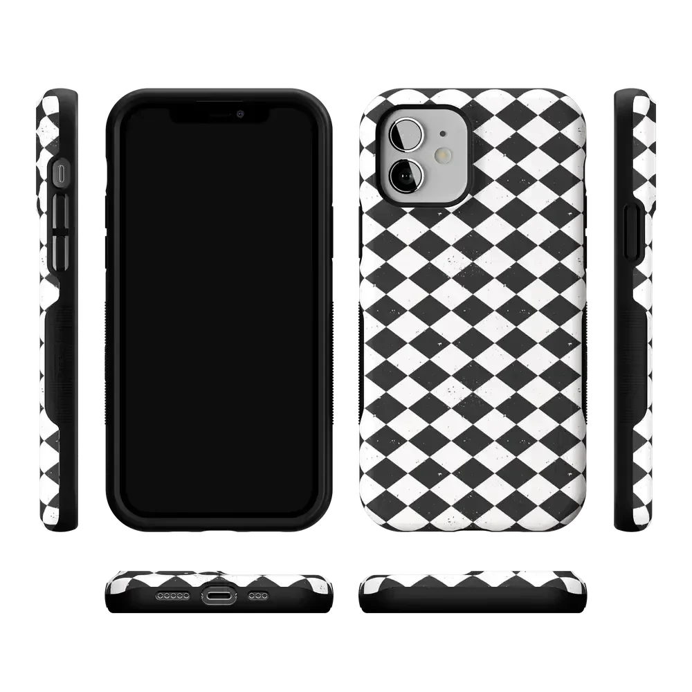 Salem's Hex | Black & White Checkered Case Phone Case get.casely