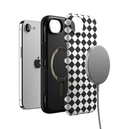 Salem's Hex | Black & White Checkered Case Phone Case get.casely