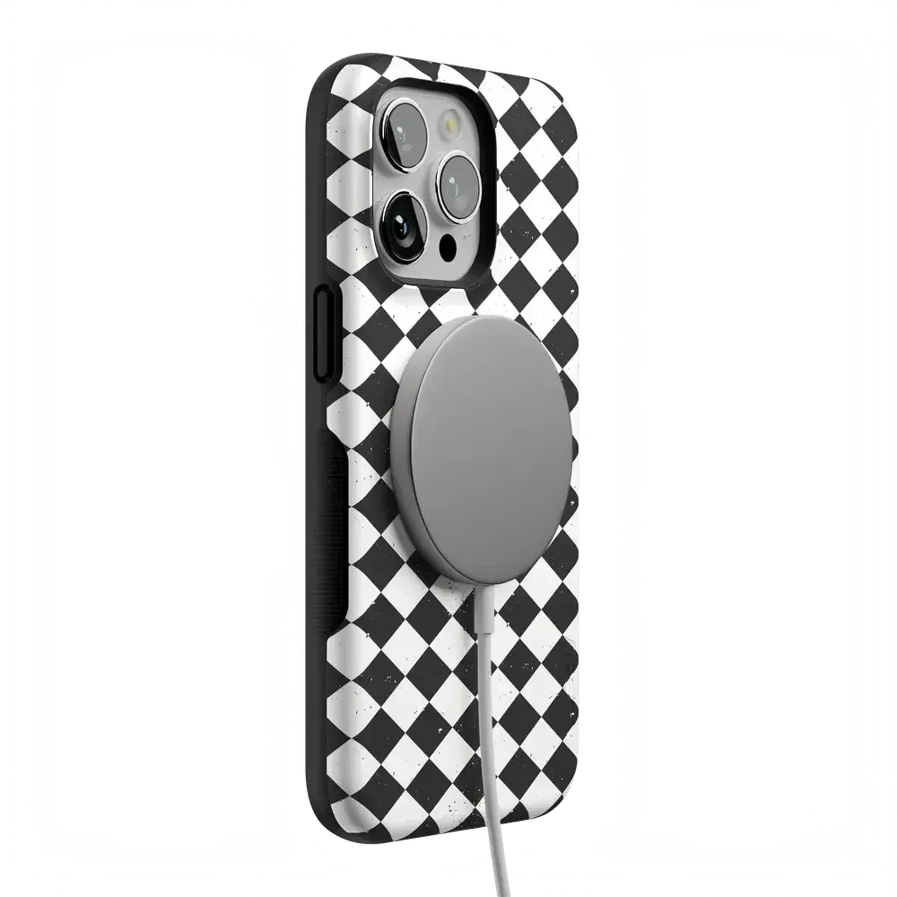 Salem's Hex | Black & White Checkered Case Phone Case get.casely