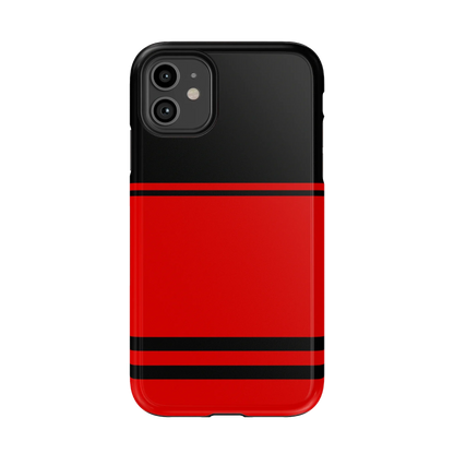Go Canes | Black & Red Striped Case - iPhone 11