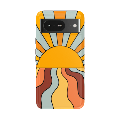 Shine On | Retro Sunset Case iPhone Case get.casely Essential Google Pixel 8