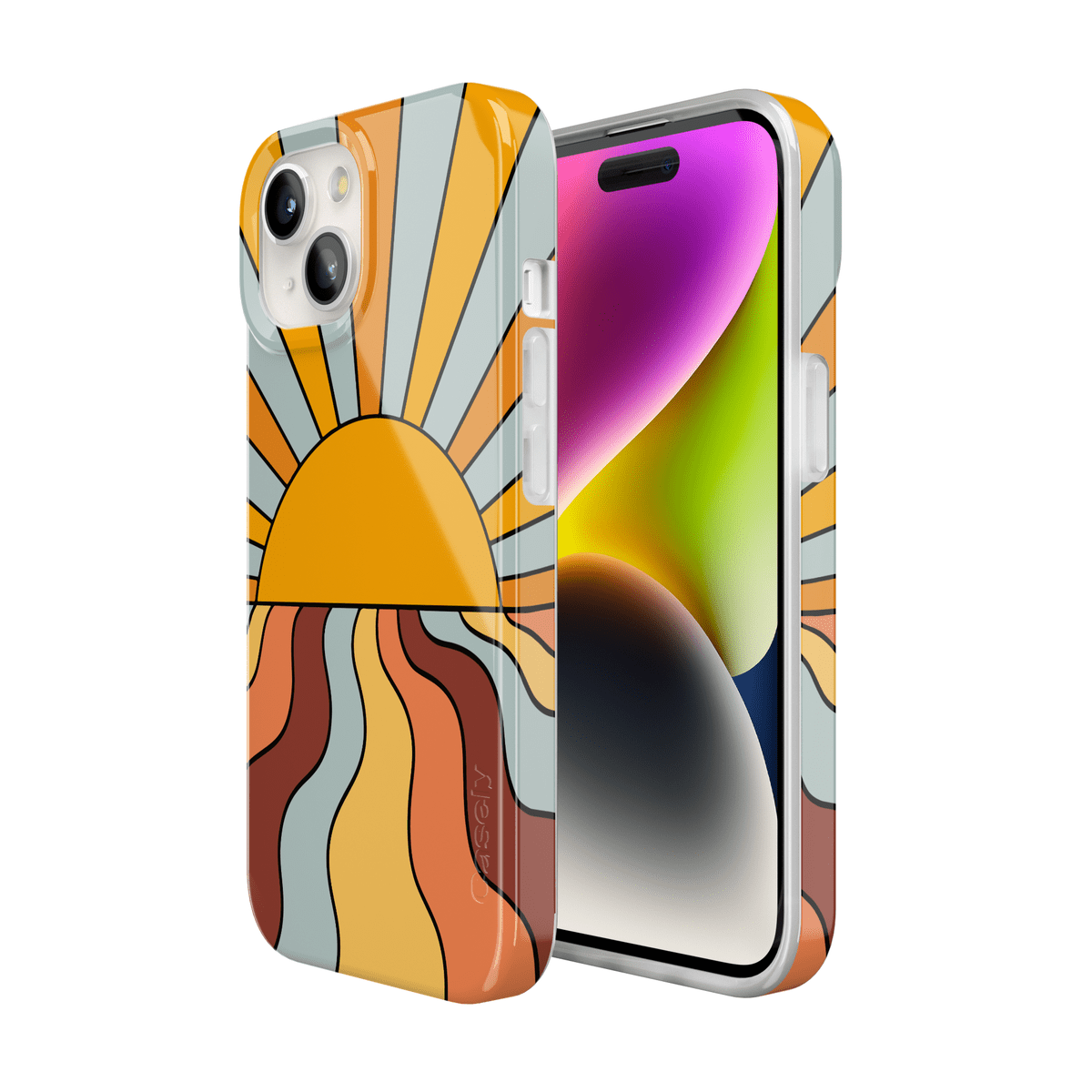 Shine On | Retro Sunset Case iPhone Case get.casely